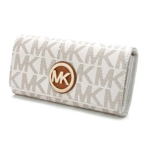 Michael Kors Flap Fulton Continental Vanilla Acorn